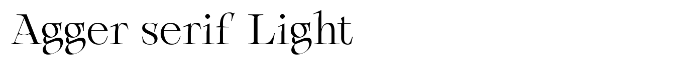 Agger serif Light